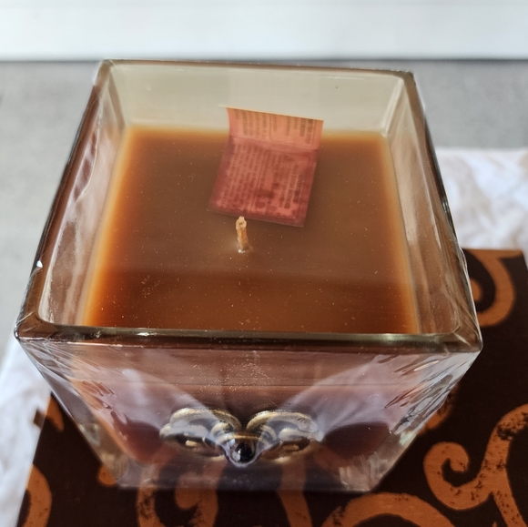 Cinnamon Cider  Cube Glass Candle - Picture 5 of 7